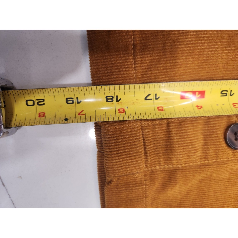 J. Crew Brown Corduroy 6‎ Button Mustard Brown Zip Back Lined Mini Skirt Size 8 - Picture 10 of 12